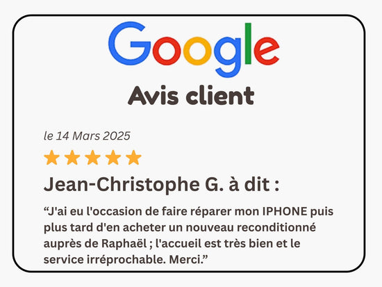 Avis positif de Jean-Christophe G. pour le magasin Neo Mobile™ à Aix en Provence
