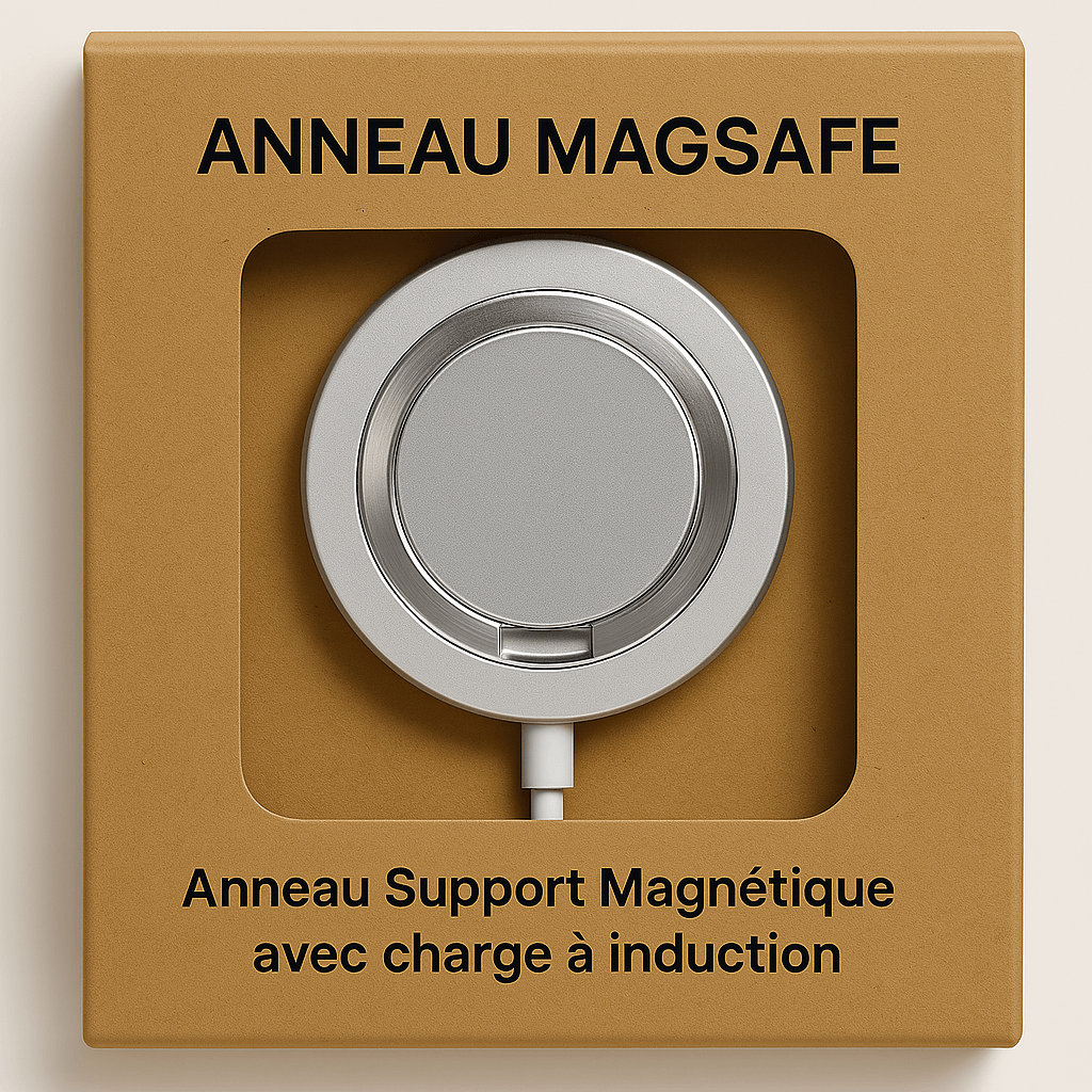 Acheter un support anneau magsafe avec chargeur à induction intégré chez Neo Mobile