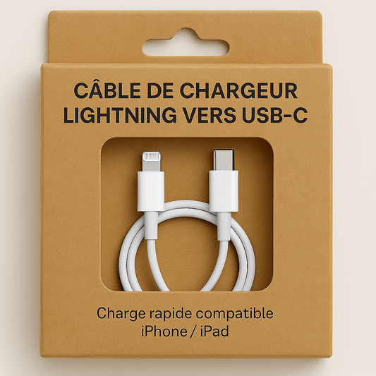 achat chargeur iPhone lightning vers usb-c chez Neo Mobile