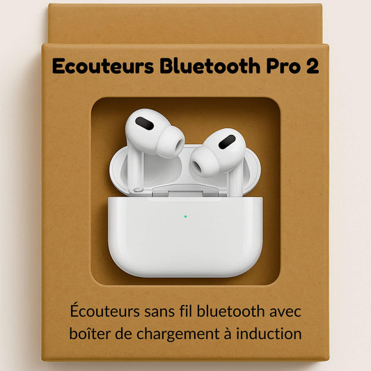 Acheter des écouteurs sans fil bluetooth Pro 2 avec boîtier de recharge par induction