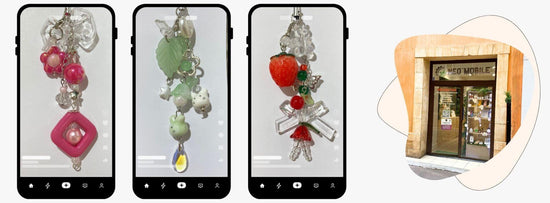 Bannière de quelques exemples de bijoux de téléphone fait-mains à Aix en Provence