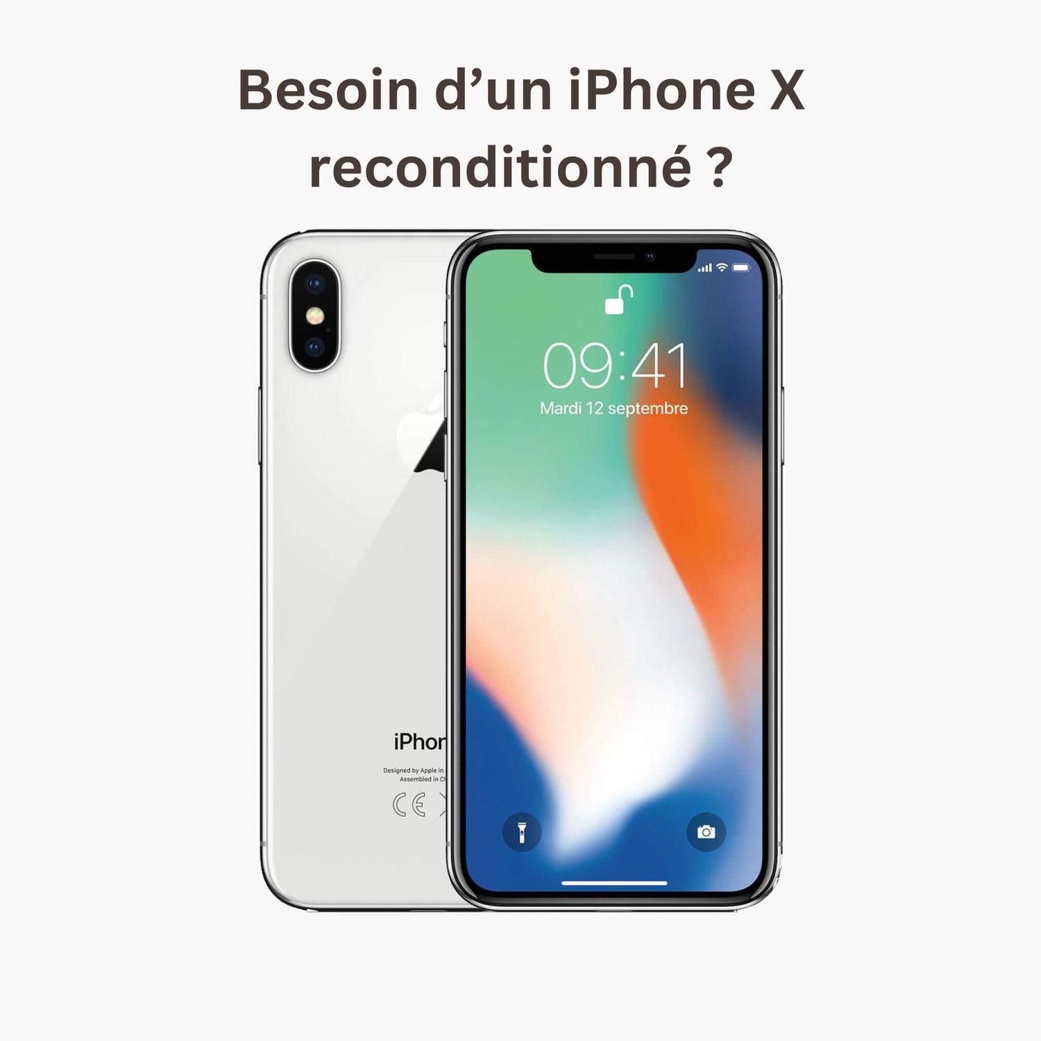 iPhone X reconditionné argent