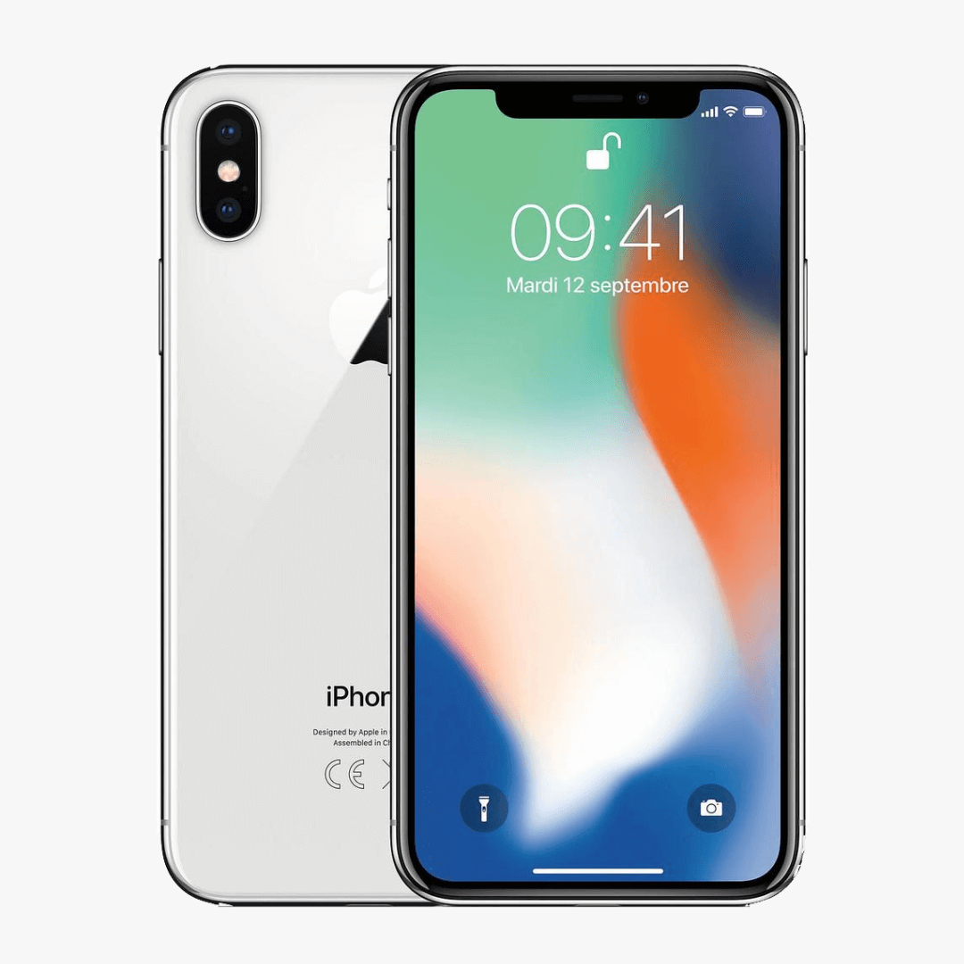 iPhone X reconditionné couleur argent